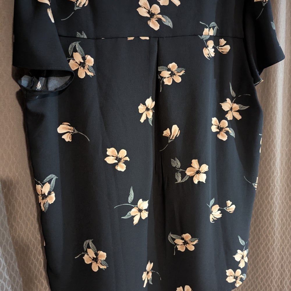 Floral Black Shirt